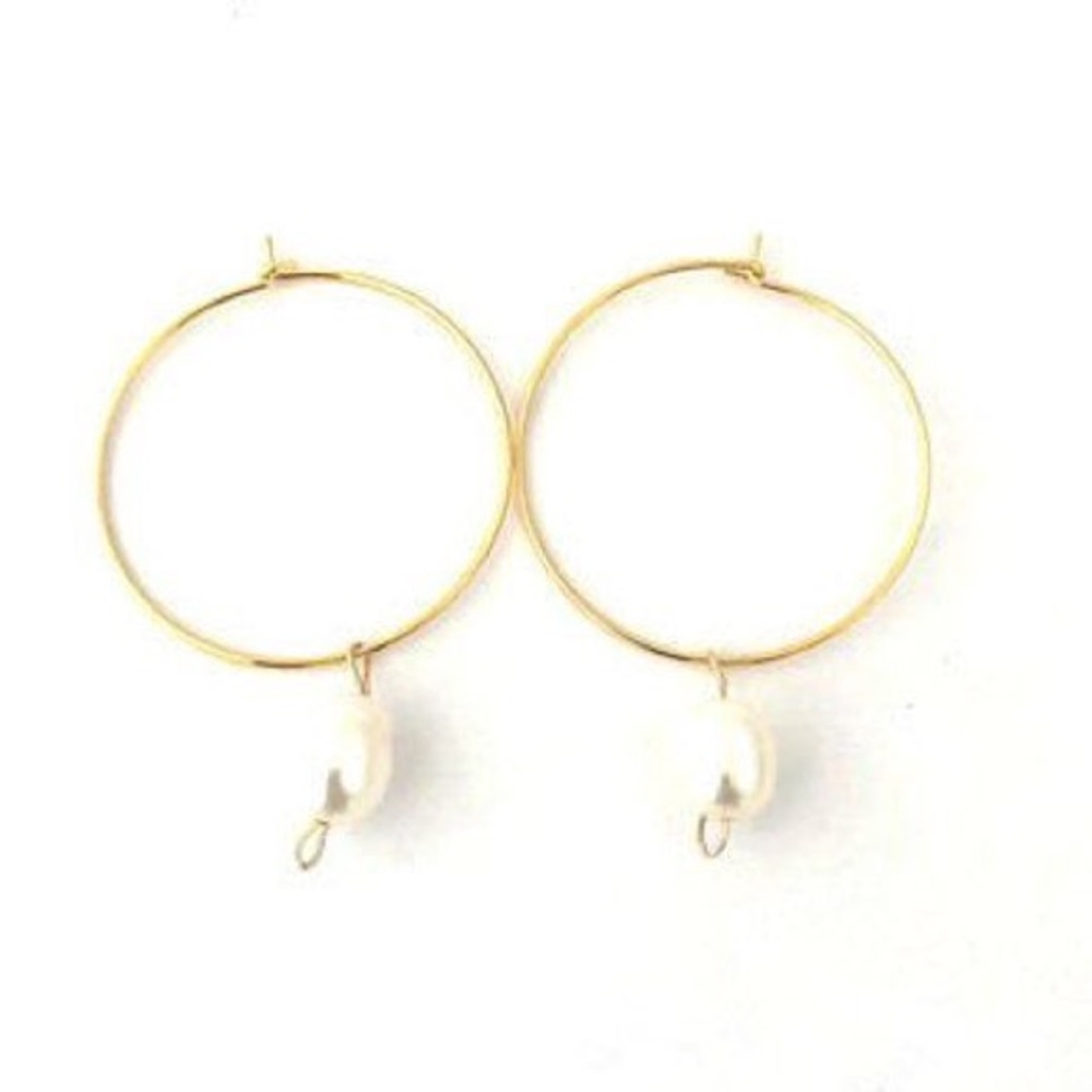 Freshwater Pearl Hoops